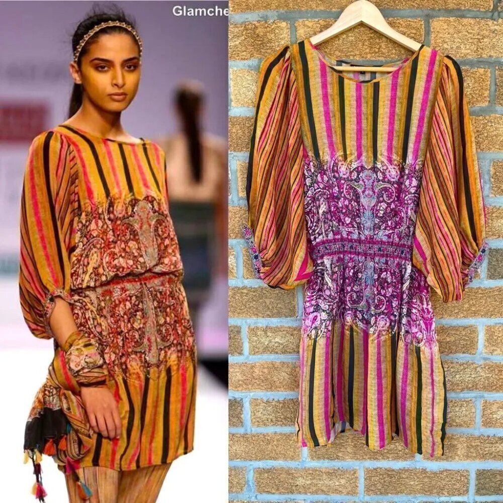 Anthropologie Tanvi Kedia Sunglass Boho Dress size small